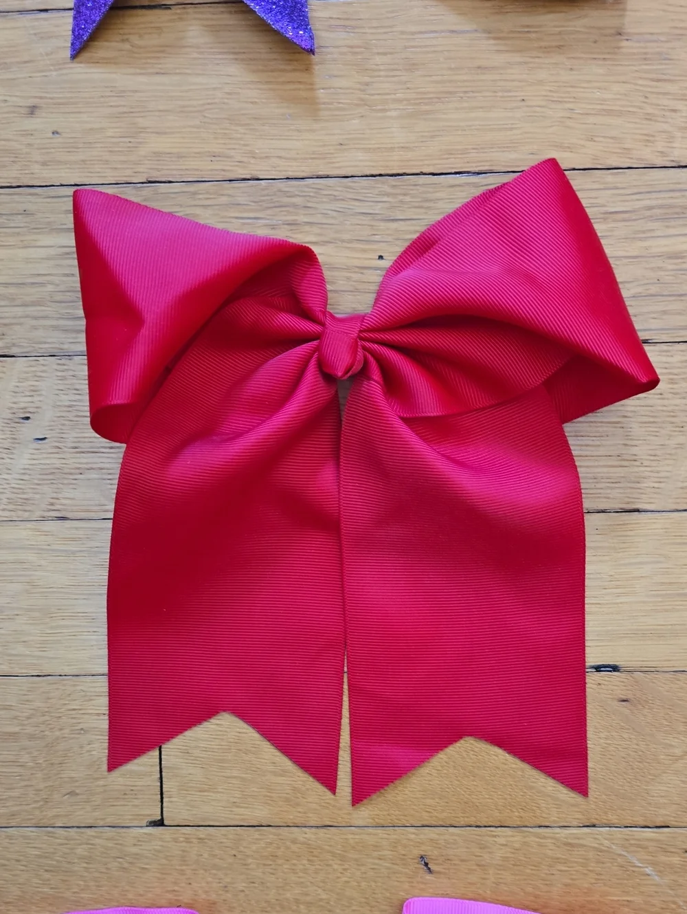 Handmade Lot of 13 Cheerleading Hair Bows, Multicolor, EUC, OS